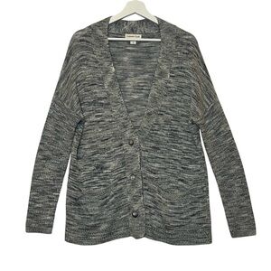 Coldwater Creek Women's knit Cardigan Sweater Size 8 Gray Wool blend pockets
